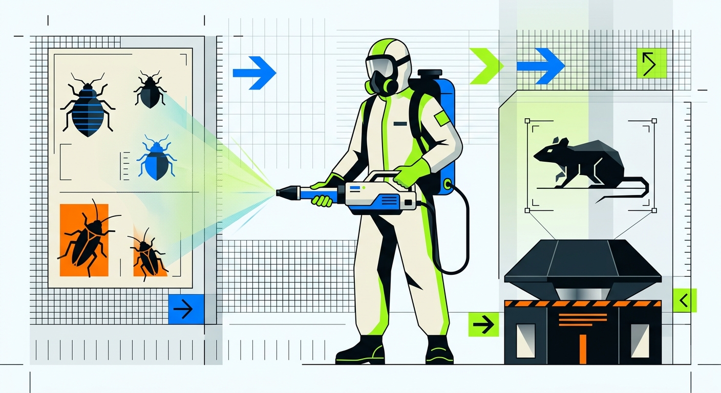 Illustration technique d'une intervention anti-nuisibles